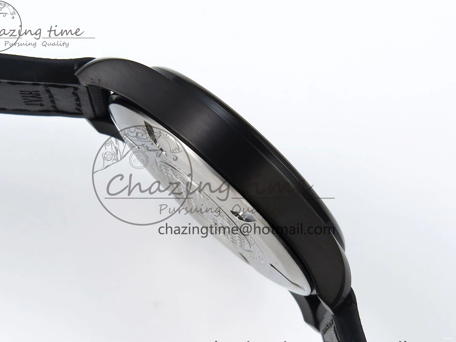 MIROTIME 0101 Pilot Black Ace BLSF 1:1 Best Edition White Lume Dial on Black Nylon Strap MIYOTA OnTrend 7021